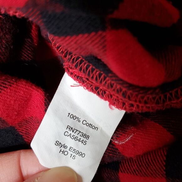 Madewell Flannel Latitude Red and Black Plaid Shirt Dress - Picture 5 of 6